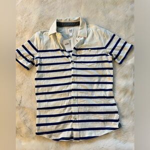 Gap Kids Short Sleeve Button Down Shirt Large NWT